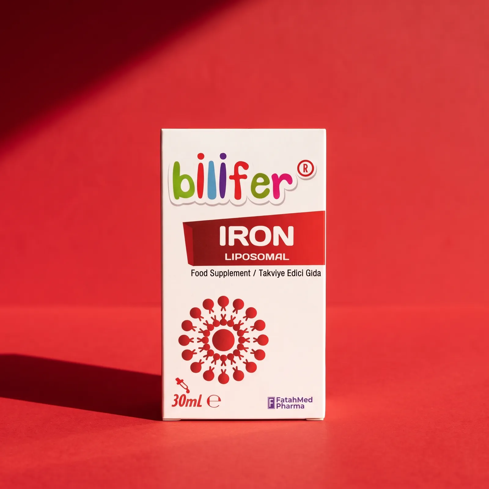 Bilifer — showcase visualisation, generated from the photographed carton