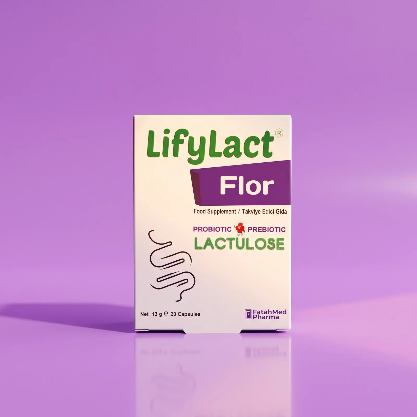 LifyLact Flor — تصوّر عرض توضيحي، مُنشأ من العلبة المصوّرة