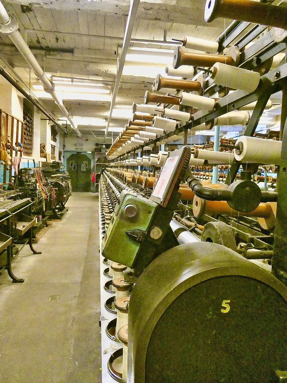 Textile machinery in production